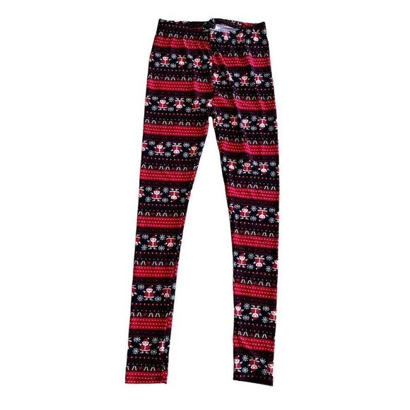 Just One Pants - 3/$15 Santa/Christmas Holiday Winter Print Patterned Leggings Lounge Pants S
